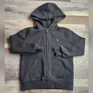 Polo Ralph Lauren Full Zip Hoodie Black Youth Size 7